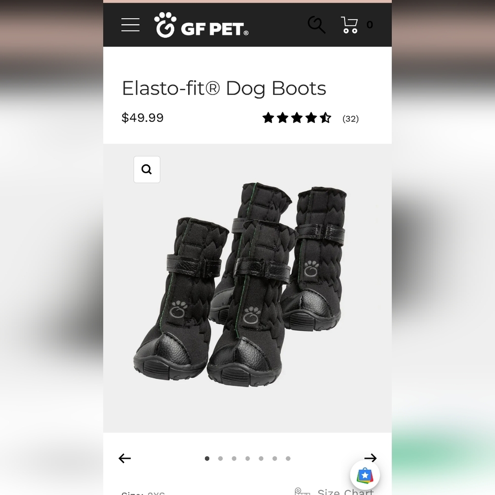 GF PET Winter Dog Boots XXS